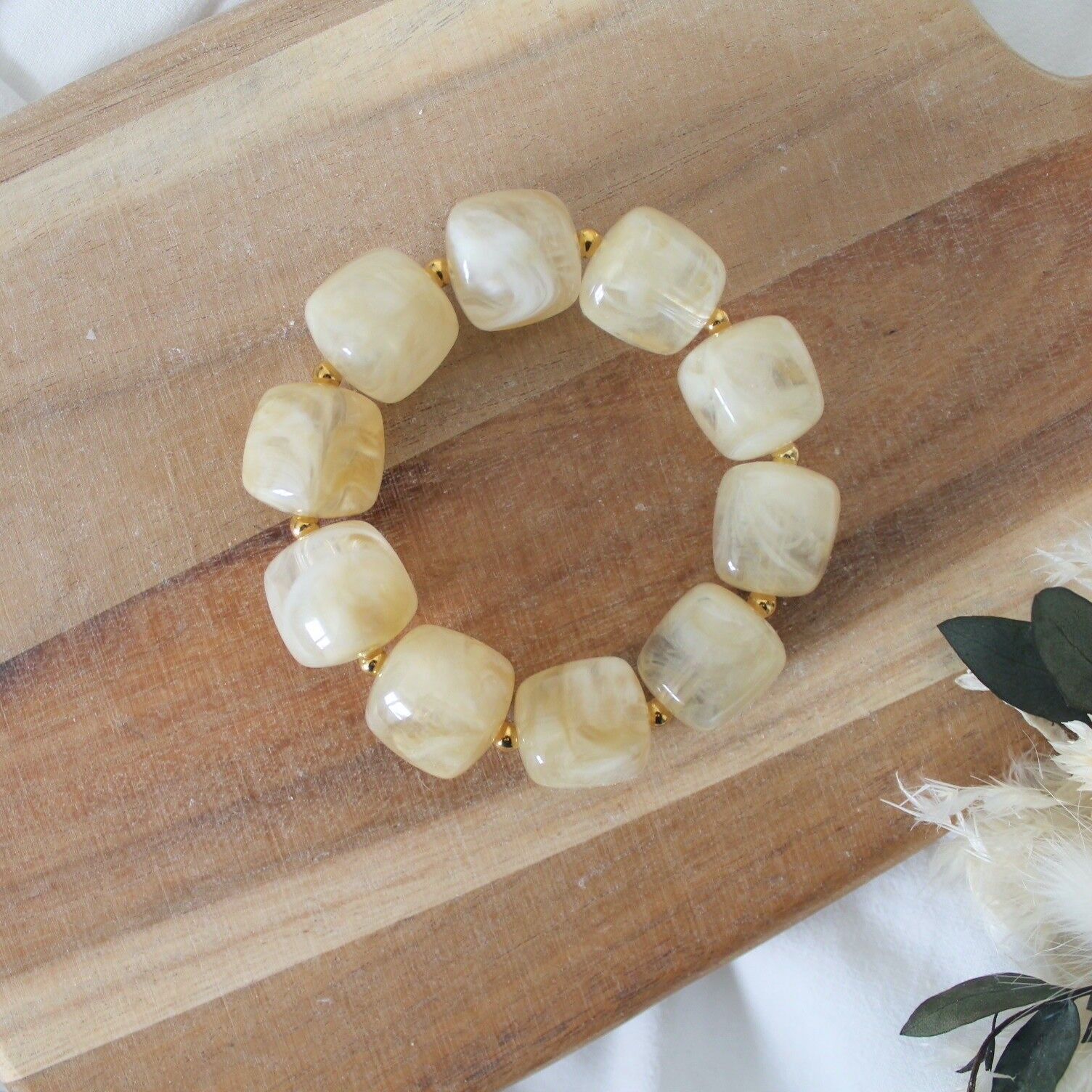 ALMA Elastic Bracelet - Cream