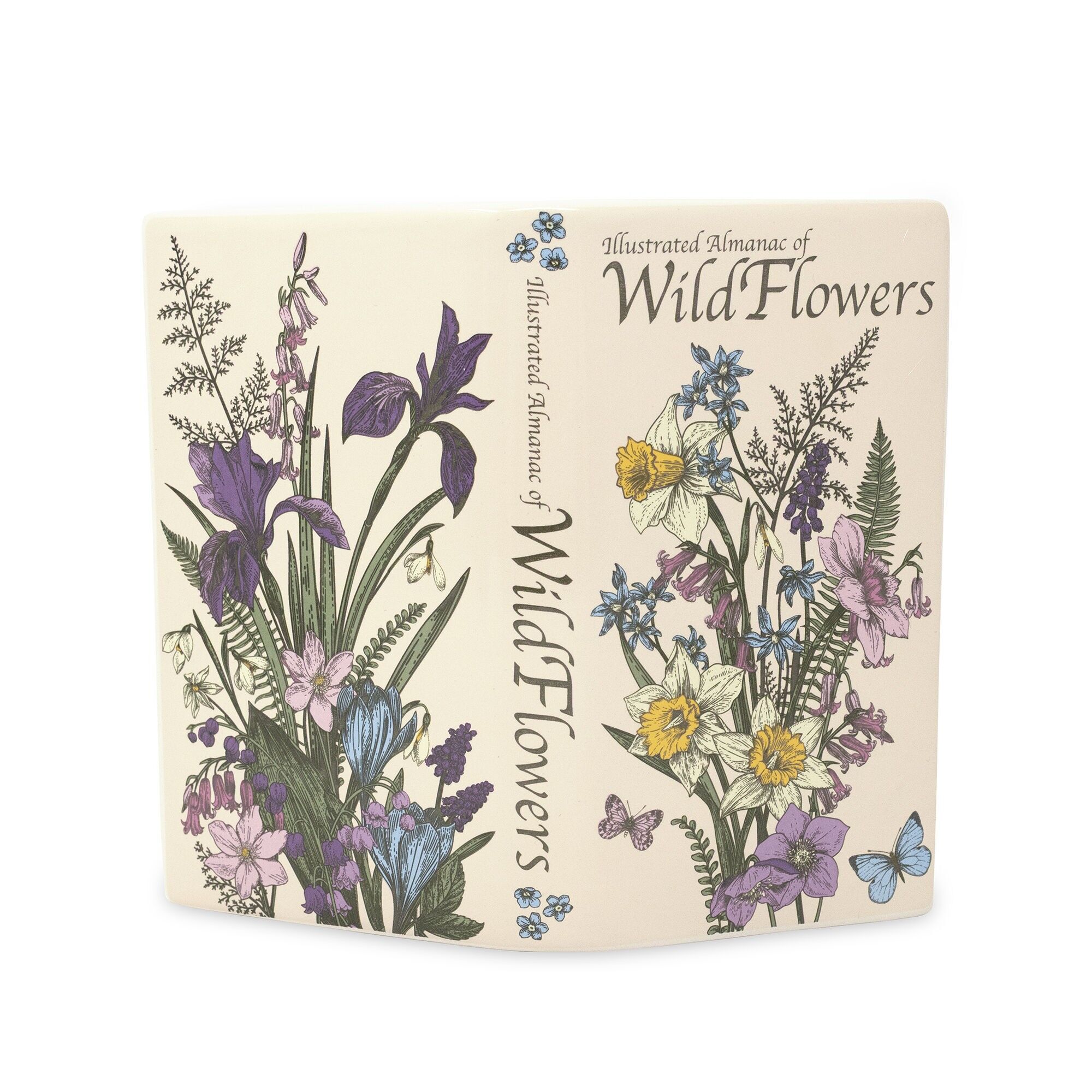 Open Book Vase, Wildflowers
