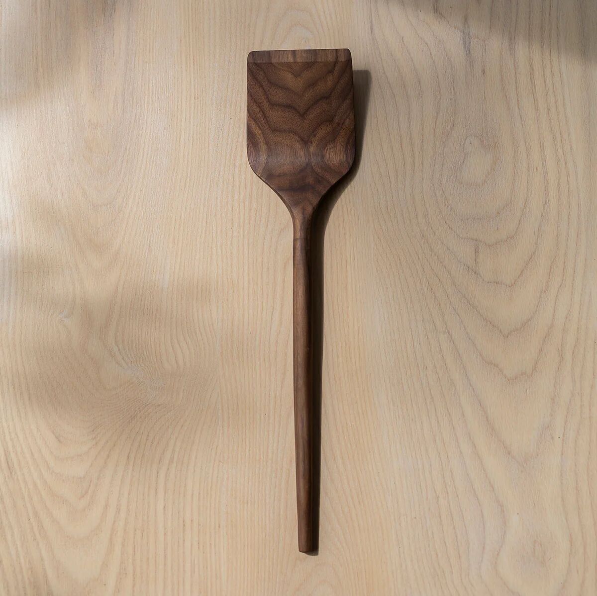 Wooden Spatula Walnut 41cm - Handcarved Natural Kitchen Utensil Non-Toxic Cooking Tool