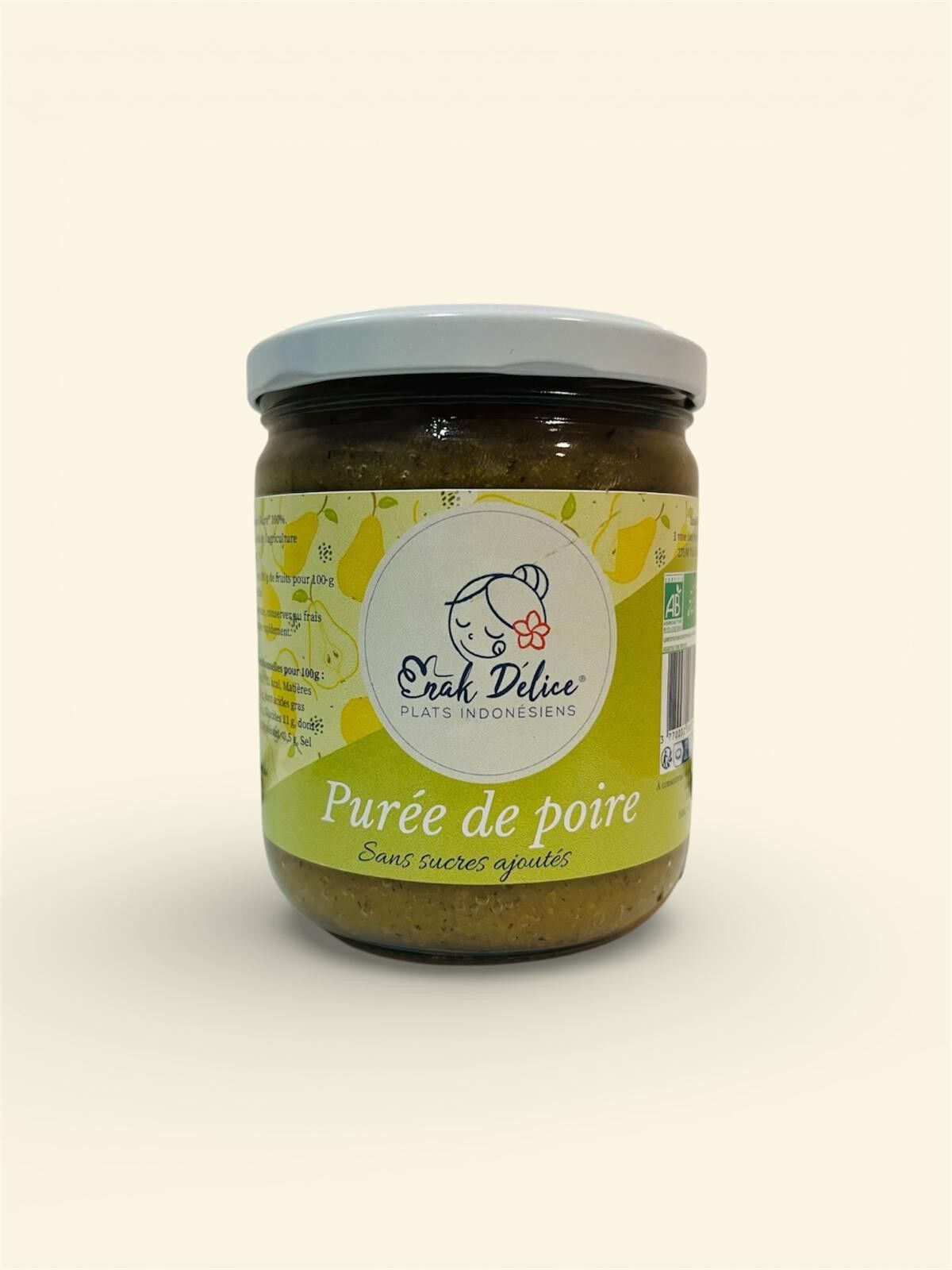 Purée de poire bio sans sucre ajouté