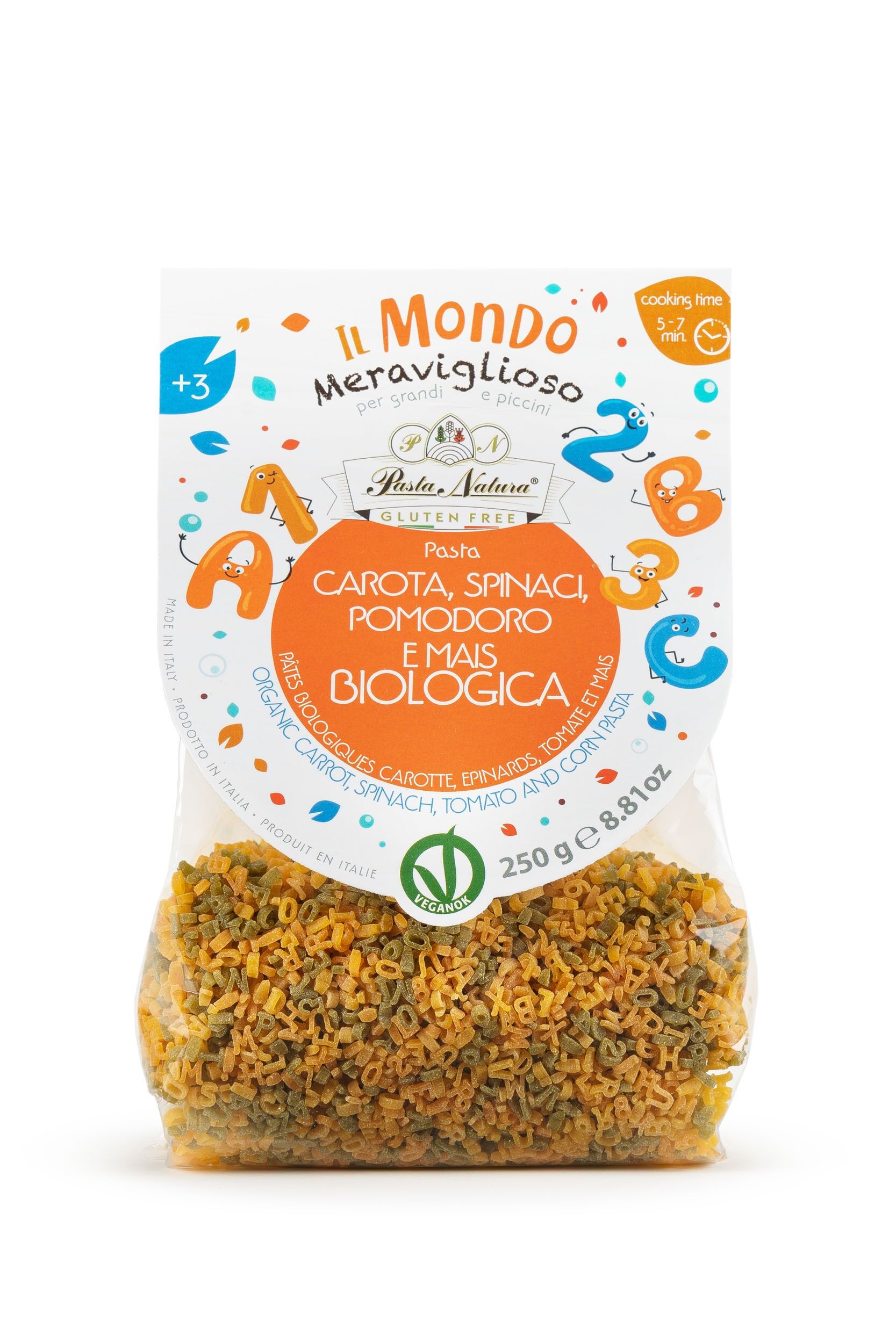 PASTA FOR CHILDREN: Organic & Gluten-Free Letters & Numbers