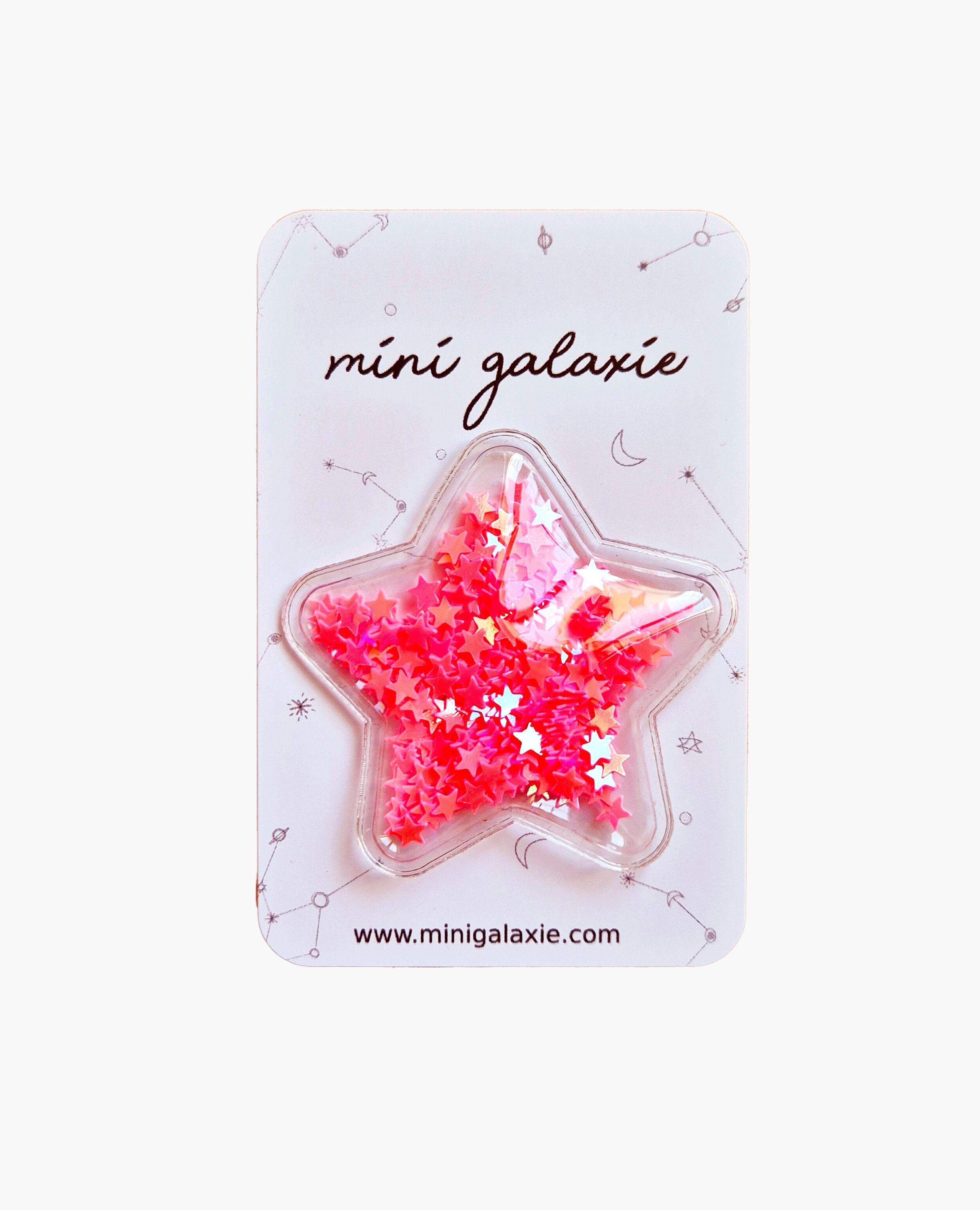 Children's hair clip with pink glitter star ⭐🩷