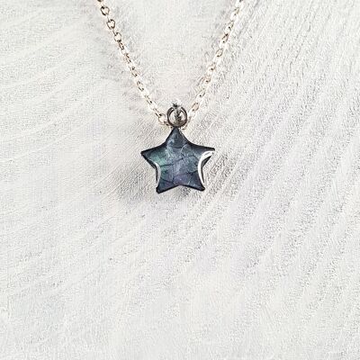 Collier pendentif mini étoile - Marine ,SKU214