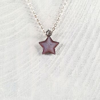 Mini pendentif-collier étoile - Violet ,SKU215