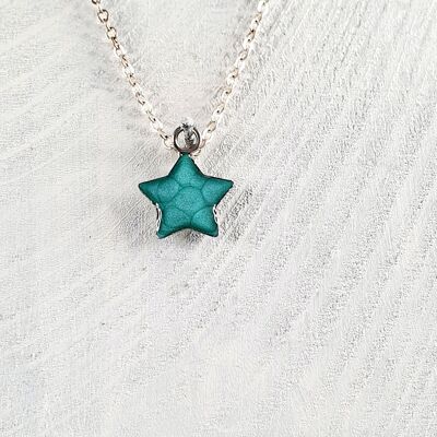 Mini pendentif-collier étoile - Turquoise ,SKU216