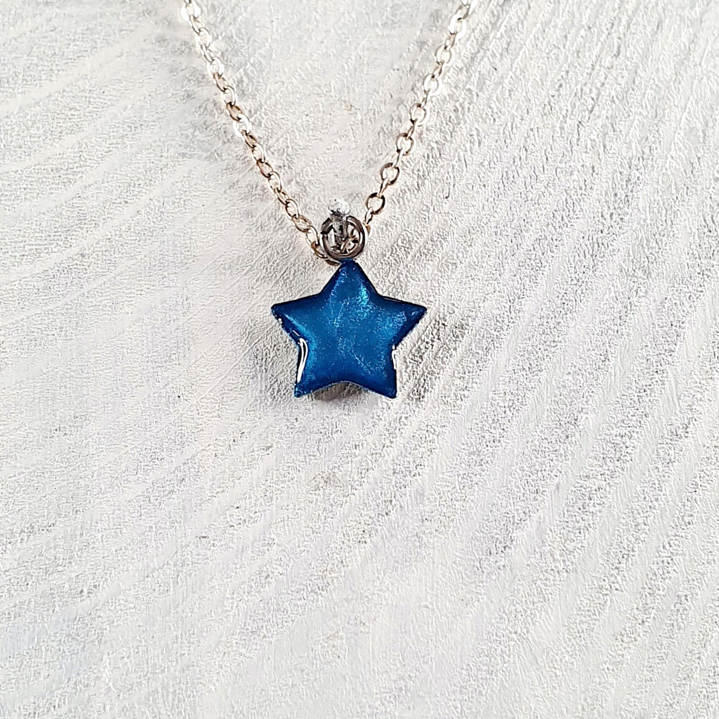 Buy wholesale Star mini pendant-necklace - Sea blue pearl ,SKU218