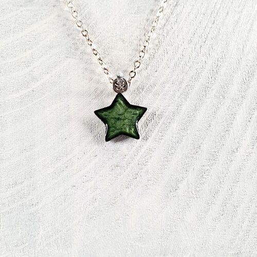 Star mini pendant-necklace - Leaf ,SKU221