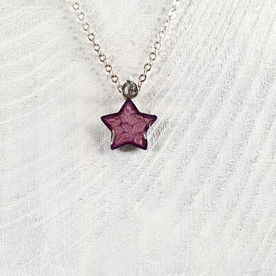 Collier pendentif mini étoile - Violet ,SKU232