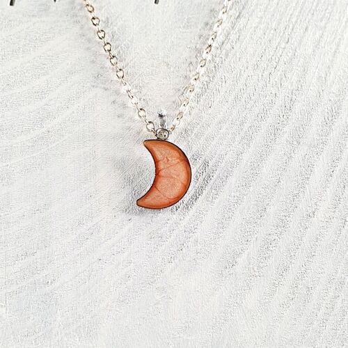 Moon pendant-necklace - Pink ,SKU240