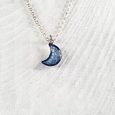 Colgante-collar Luna - Azul marino, SKU242