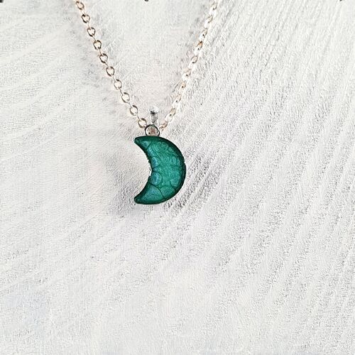 Moon pendant-necklace - Turquoise ,SKU244