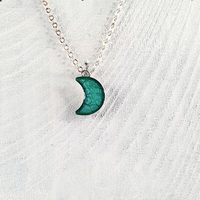 Collier pendentif lune - Turquoise ,SKU244