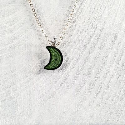 Moon pendant-necklace - Leaf ,SKU249