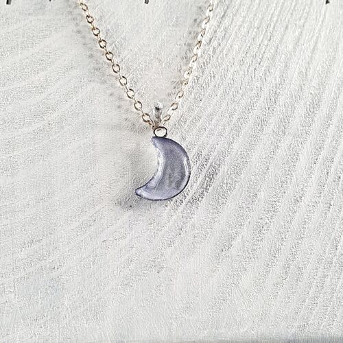 Moon pendant-necklace - Ice ,SKU252