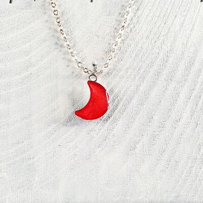 Colgante-collar Luna - Perla roja, SKU261