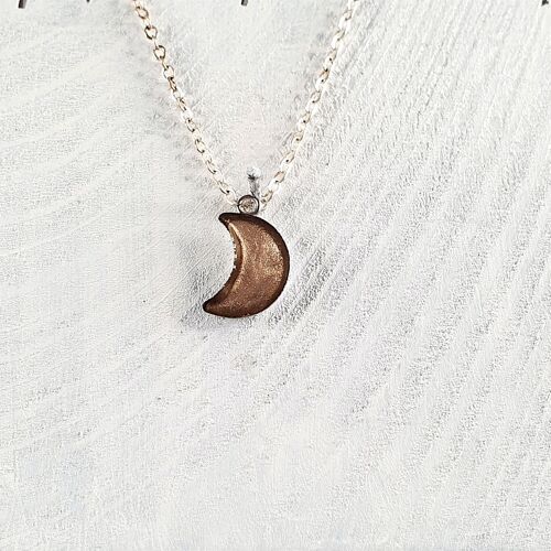 Moon pendant-necklace - Latte pearl ,SKU263