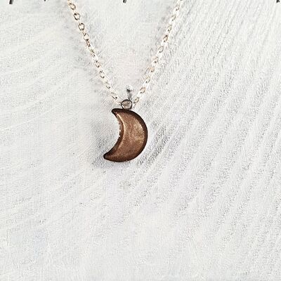 Moon pendant-necklace - Latte pearl ,SKU263