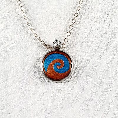 Waves mini pendant - Sea blue pearl ,SKU308