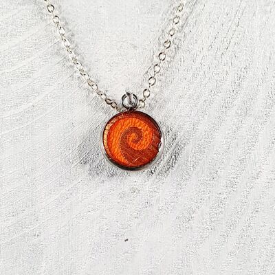 Mini pendentif vagues - Orange ,SKU310