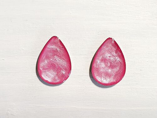 Teardrop studs - Candyfloss pearl ,SKU369