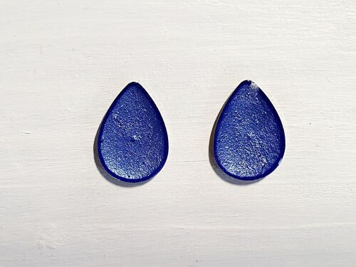 Teardrop studs - Cornflower pearl ,SKU371