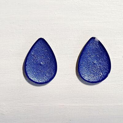 Boucles d'oreilles en forme de larme - Perle de bleuet, SKU371