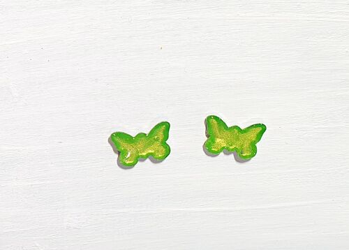 Butterfly studs - Iridescent green ,SKU374