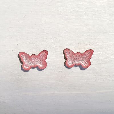 Butterfly studs - Baby pink ,SKU378