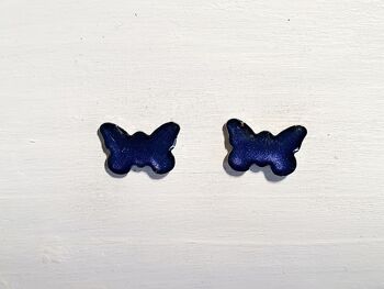 Boucles d'oreilles papillon - Perle de minuit ,SKU383