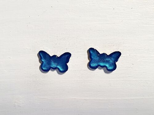 Butterfly studs - Sea blue pearl ,SKU384