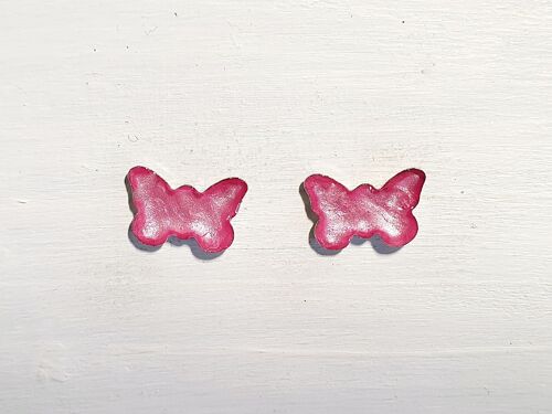 Butterfly studs - Candyfloss pearl ,SKU389