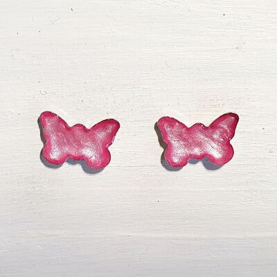 Butterfly studs - Candyfloss pearl ,SKU389