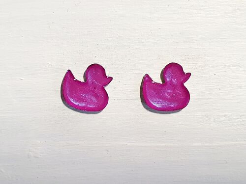 Duck studs - Iridescent purple ,SKU396