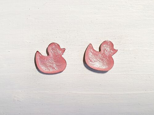 Duck studs - Baby pink ,SKU397