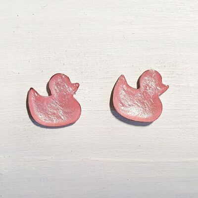 Duck studs - Baby pink ,SKU397