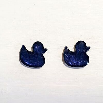 Duck studs - Midnight pearl ,SKU402