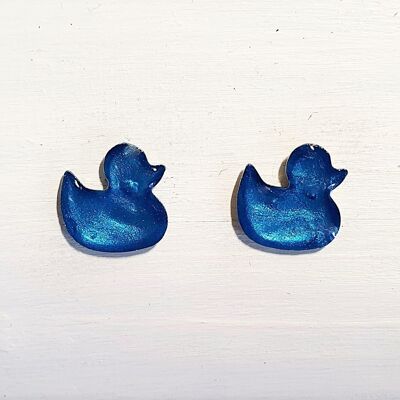 Duck studs - Sea blue pearl ,SKU403