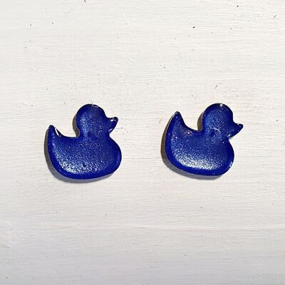 Duck studs - Cornflower pearl ,SKU410