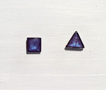 Mini triangles et clous carrés - Violet ,SKU425
