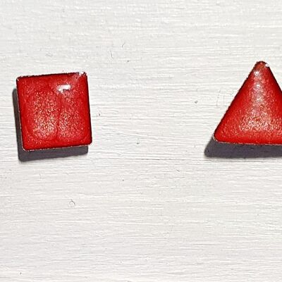 Mini borchie triangolari e quadrate - Perla viola intenso, SKU431