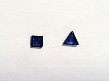 Mini triangles et clous carrés - Perle de minuit ,SKU432