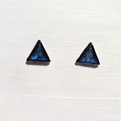 Mini triangle studs - Night blue ,SKU442