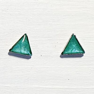 Mini triangle studs - Turquoise ,SKU443
