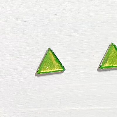 Mini clous triangle - Vert irisé ,SKU450