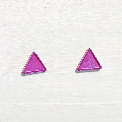 Mini borchie a triangolo - Viola iridescente ,SKU453