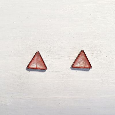 Mini triangle studs - Bubblegum pink ,SKU459