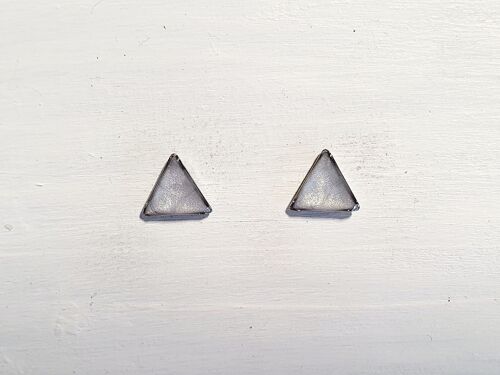 Mini triangle studs - Ice ,SKU460
