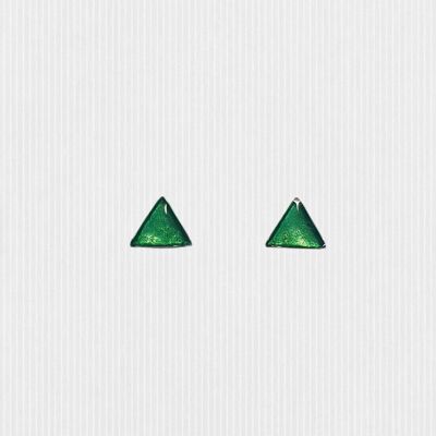 Mini triangle studs - Pearl Green ,SKU471