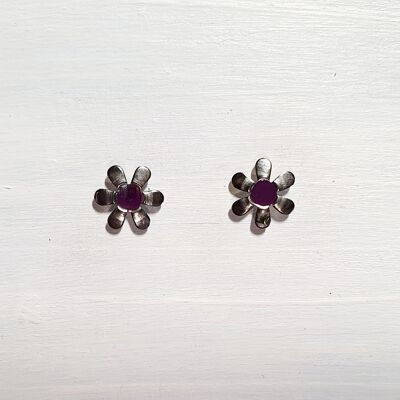 Daisy studs - Purple ,SKU491