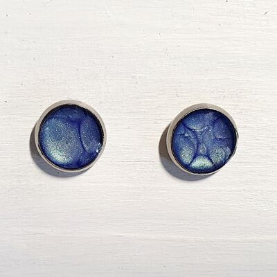 Mini round studs - Navy blue ,SKU494